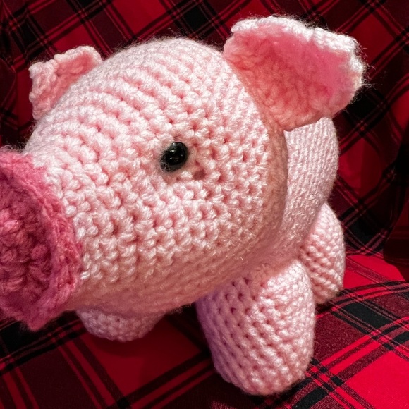 Hand Crocheted Charlotte the Piggy Stuffed Animal! - Picture 6 of 12